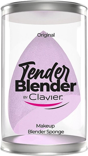 Gąbka do makijażu ze ściętym brzegiem, liliowa - Clavier Tender Blender Super Soft — Zdjęcie N1