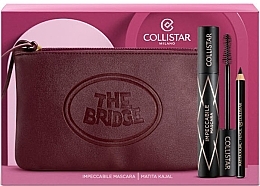 Kup Zestaw - Collistar Cofanetto Impeccabile Mascara (mascara/14ml + eye/pencil/1.2g + pouch)