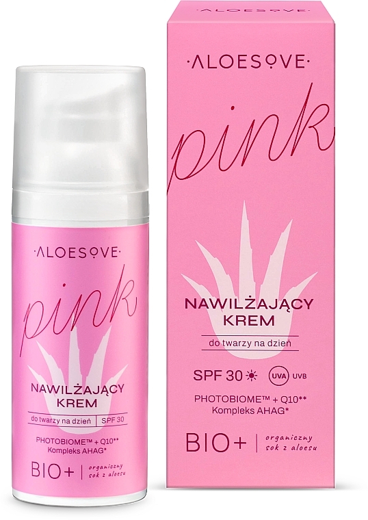 Nawilżający krem do twarzy z SPF30 - Aloesove Pink Face Cream SPF30 — Zdjęcie N3