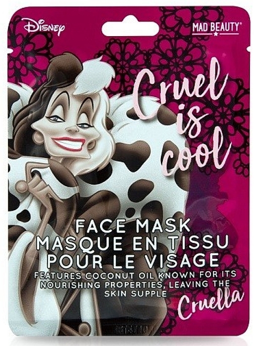 Maska do twarzy - Disney Mad Beauty Cruella De Ville Coconut Face Mask — Zdjęcie N1
