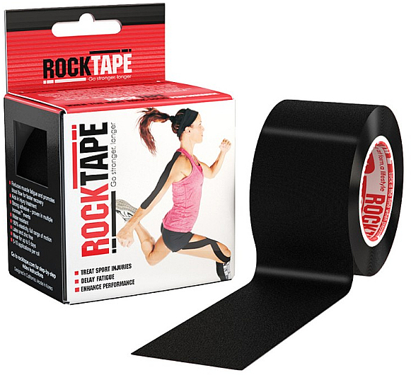 Taśma Kinesio Czarna - RockTape Kinesio Tape Standart — Zdjęcie N4