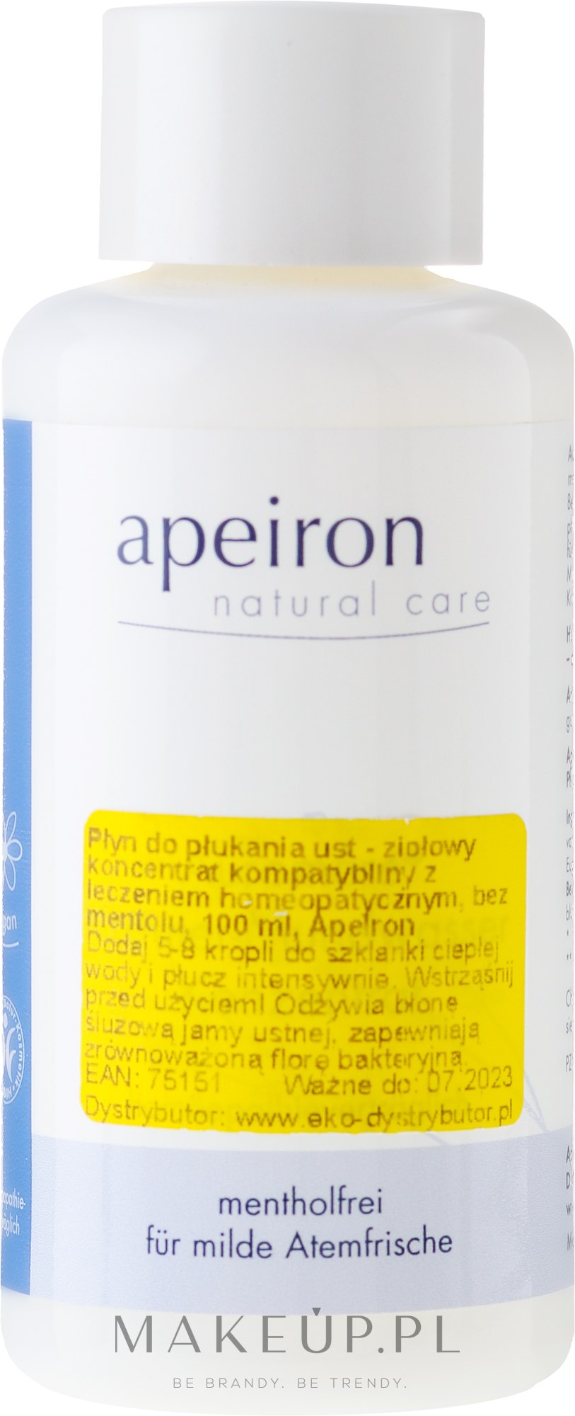 Homeopatyczny koncentrat do płukania jamy ustnej - Apeiron Auromere Herbal Concentrated Mouthwash Homeopathic  — Zdjęcie 100 ml
