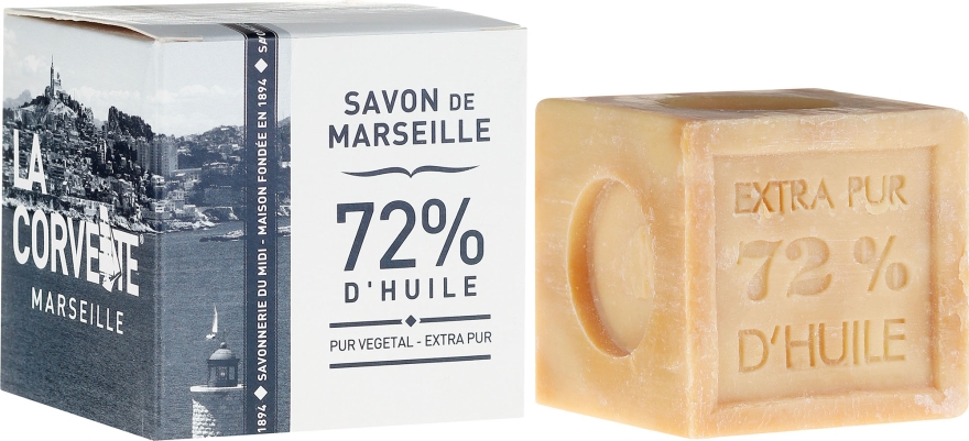 Czyste mydło marsylskie w kostce - La Corvette Extra Pure Marseille Soap Cube — Zdjęcie N6