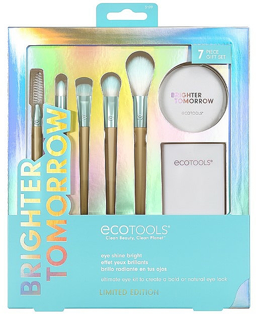 Zestaw pędzli do makijażu, 7 produktów - EcoTools Eye Shine Bright Kit