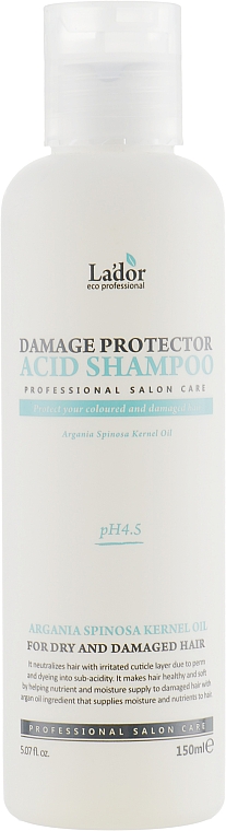 Szampon do włosów o pH 4,5 - La'dor Damage Protector Acid Shampoo