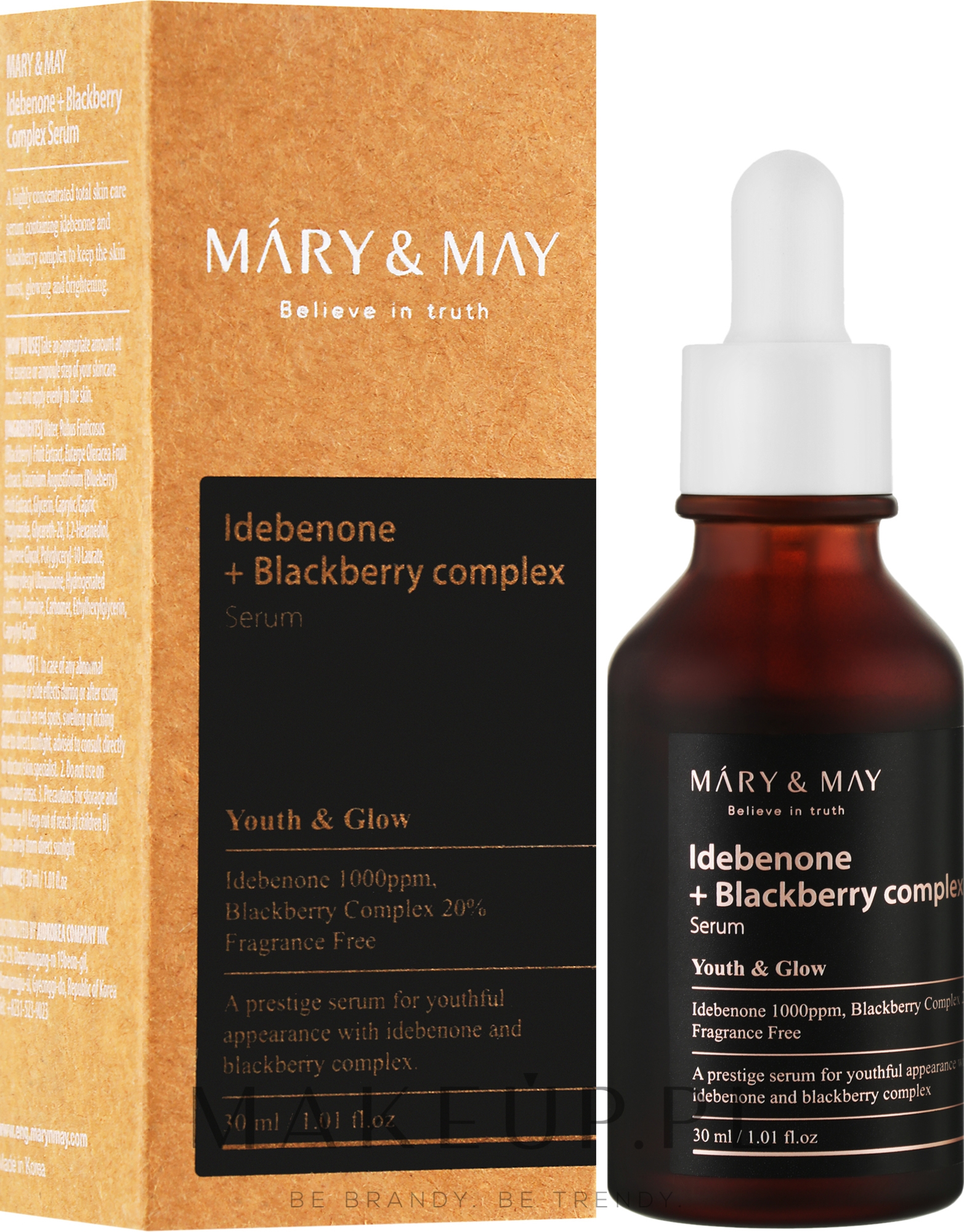 Serum antyoksydacyjne do twarzy z Idebenone - Mary & May Idebenone Blackberry Complex Serum — Zdjęcie 30 ml