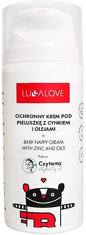 Ochronny krem pod pieluszkę z cynkiem i olejami - LullaLove Baby Nappy Cream With Zinc And Oils — Zdjęcie N1