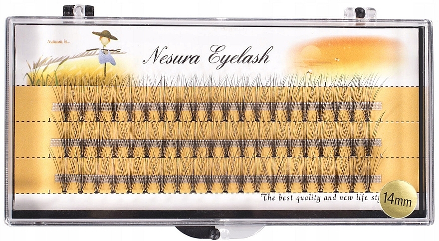 Sztuczne rzęsy C, 14 mm, 60 szt. - Nesura Eyelash Premium — Zdjęcie N1