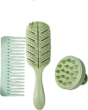 Zestaw akcesoriów do włosów, zielony - Yeye — Zdjęcie N1