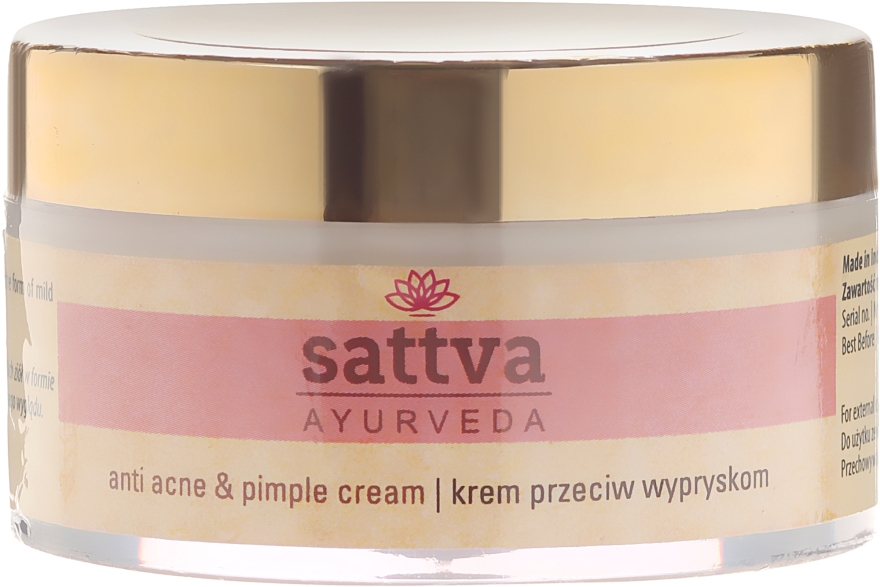 Przeciwtrądzikowy krem na pryszcze - Sattva Ayurveda Anti-Acne Face Cream — Zdjęcie N1