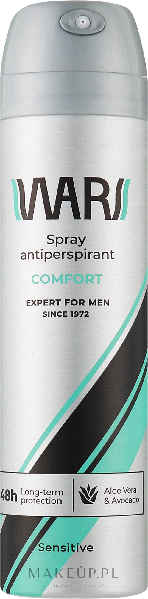 Antyperspirant w sprayu dla mężczyzn Awokado i aloes - Wars Expert For Men Comfort — Zdjęcie 150 ml