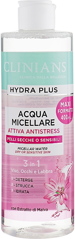 Płyn micelarny - Clinians Hydra Plus Attiva Antistress — Zdjęcie N1