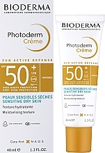 Krem przeciwsłoneczny do skóry suchej i wrażliwej - Bioderma Photoderm Cream SPF50+ Sensitive Dry Skin — Zdjęcie N2