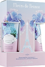 Kup Fioletowy aksamit zestaw upominkowy - Liv Delano Fleurs de France (h/cr/75ml + leg/gel/75ml + spray/200ml)