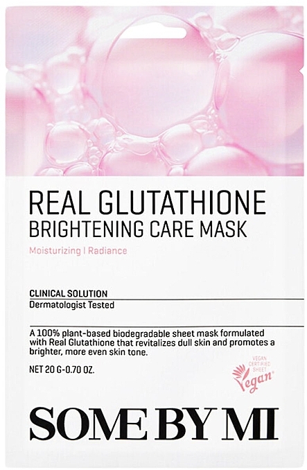 Glutation maska do twarzy dla promiennej skóry - Some By Mi Real Glutathione Brightening Care Mask — Zdjęcie N2