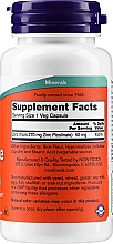 Suplement diety w kapsułkach z cynkiem, 50 mg - Now Foods Zinc Picolinate 50mg Veg Capsules — Zdjęcie N4