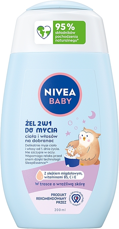 Żel 2w1 do mycia ciała i włosów na dobranoc - NIVEA BABY — Zdjęcie N1