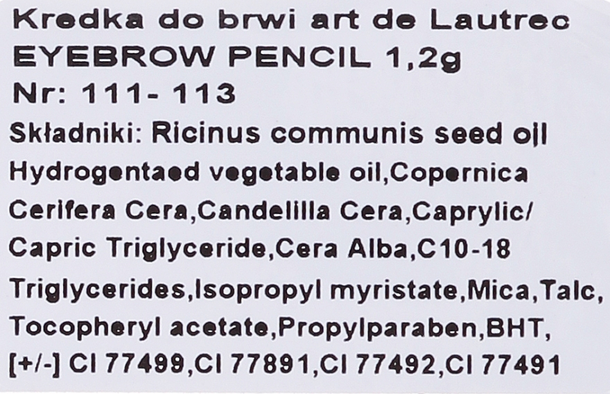 Kredka do brwi ze szczoteczką - Art de Lautrec Eyebrow Pencil — Zdjęcie N2