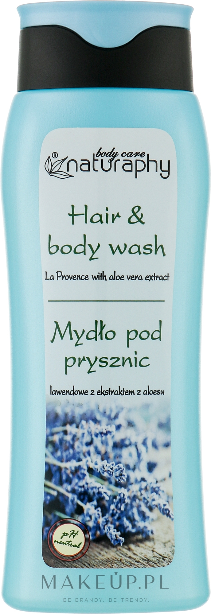 Lawendowe mydło pod prysznic do włosów i ciała z ekstraktem z aloesu - Naturaphy — Zdjęcie 300 ml