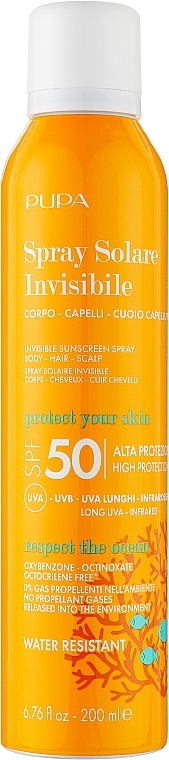 Spray do ciała z filtrem przeciwsłonecznym - Pupa Spray Solare Invisibile SPF 50 — Zdjęcie N1