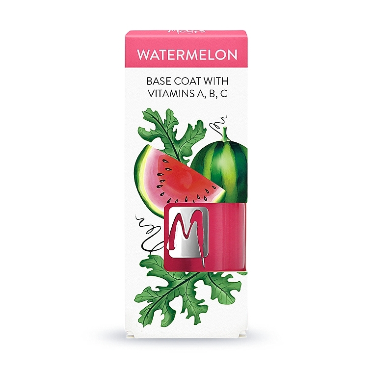 Baza pod lakier Arbuz - Moyra Nail Care Base Coat Watermelon — Zdjęcie N1