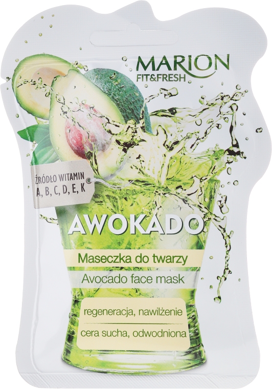 Maseczka do twarzy Awokado - Marion Fit & Fresh Avocado Face Mask