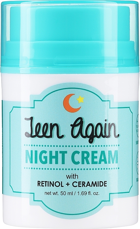 Nawilżający krem do twarzy na noc - Look At Me Teen Again Night Cream — Zdjęcie N1
