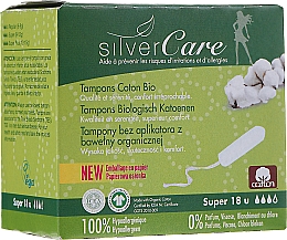 Kup Tampony z bawełny organicznej, Super, 18szt - Masmi Silver Care