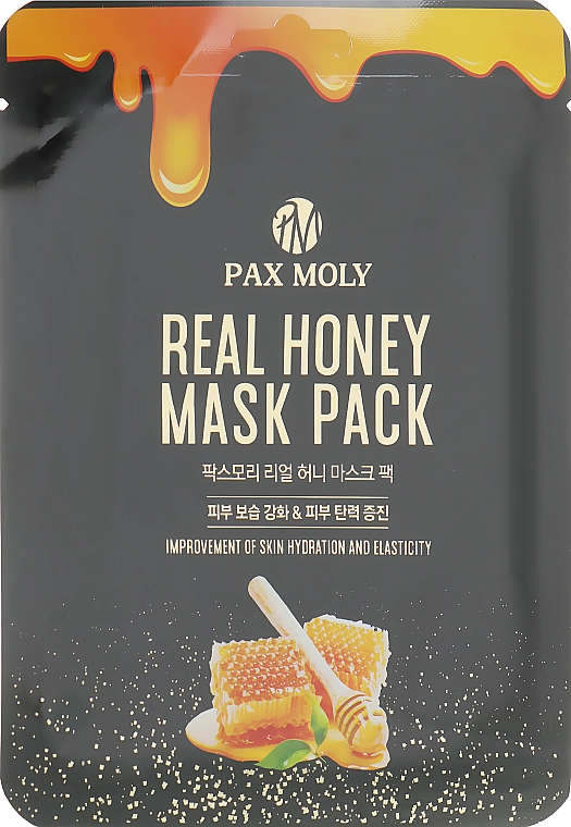 Maska tkaninowa z ekstraktem z miodu - Pax Moly Real Honey Mask Pack — Zdjęcie N1