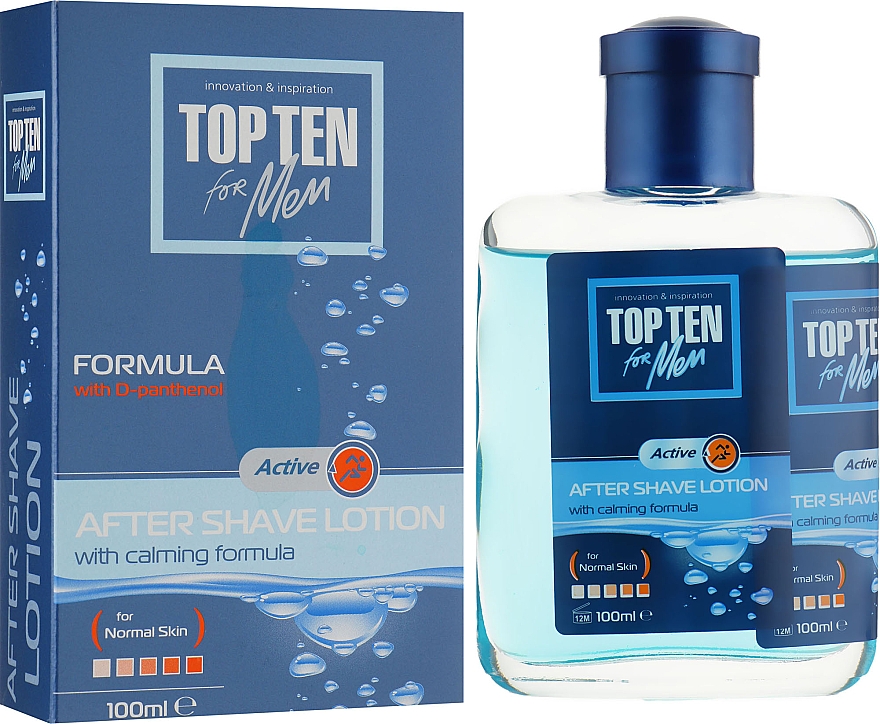 Balsam po goleniu do skóry normalnej z D-pantenolem - Top Ten For Men Active — Zdjęcie N1