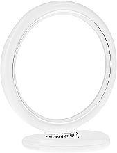 Okrągłe lusterko dwustronne na podstawce, 12 cm, 9504, białe - Donegal Mirror — Zdjęcie N1
