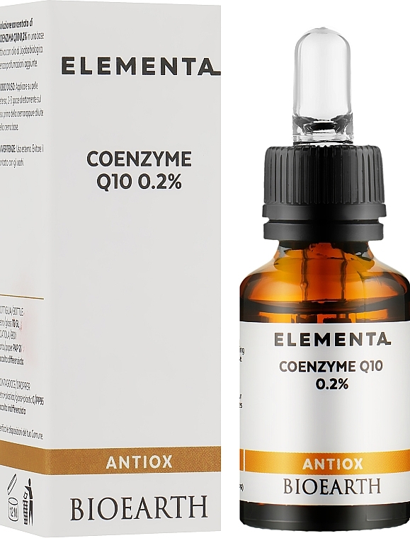 Skoncentrowany roztwór Koenzym Q10 0,2% - Bioearth Elementa Antiox Coenzyme Q10 0,2% — Zdjęcie N2