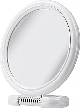 Dwustronne okrągłe lusterko na stojaku, 15 cm, 9502, białe - Donegal Mirror — Zdjęcie N1