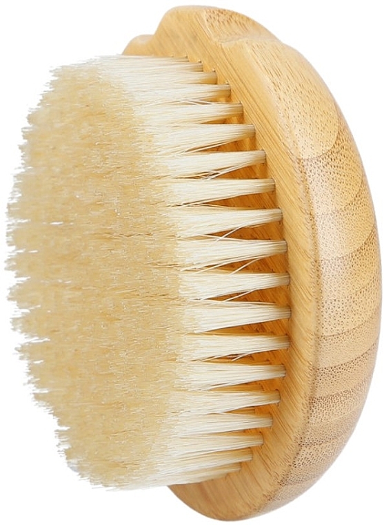 Bambusowa szczotka z włosiem dzika do masażu ciała - Lussoni Bamboo Natural Body Brush — Zdjęcie N2