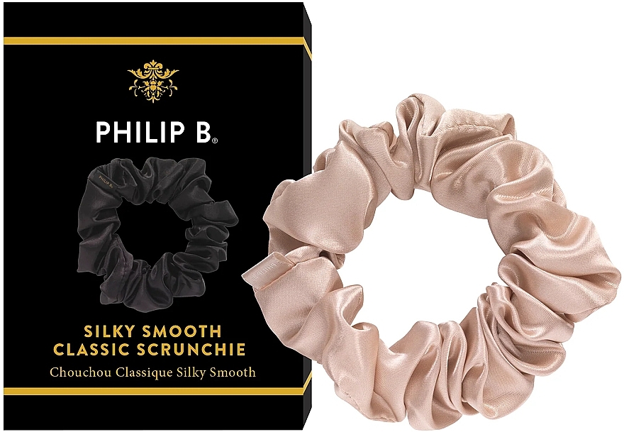 Gumka do włosów, szampan - Philip B Silky Smooth Classic Scrunchie — Zdjęcie N2