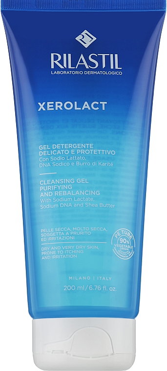 Delikatnie oczyszczający żel ochronny - Rilastil Xerolact Cleansing Gel Delicate & Protective