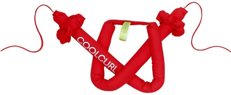 Zestaw do kręcenia włosów bez użycia ciepła, z kosmetyczką, czerwony - Glov COOLCURL™ Bag Red — Zdjęcie N1