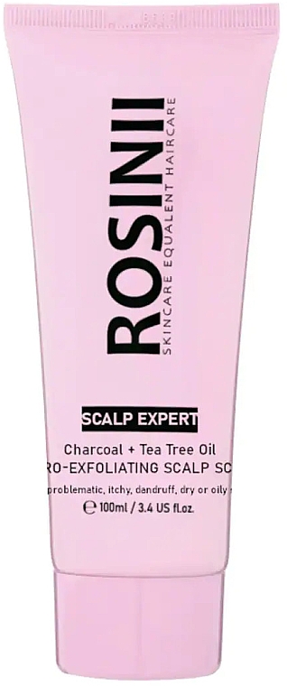 Peeling do skóry głowy - Rosinii Scalp Expert Charcoal + Tea Tree Oil Micro-Exfoliating Scalp Scrub — Zdjęcie N1