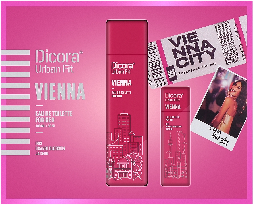 Dicora Urban Fit Vienna For Her Set - Zestaw (edt 100 ml + edt 30 ml) — Zdjęcie N1