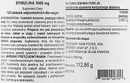 Naturalny suplement Spirulina 1000 mg w tabletkach - Now Foods Certified Organic Spirulina Tablets — Zdjęcie N2