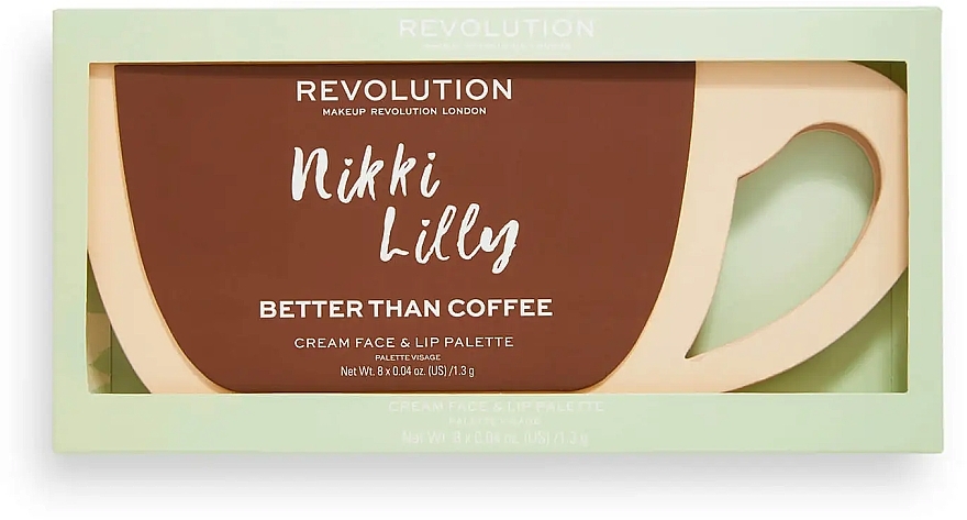 Paleta do twarzy i ust - Makeup Revolution X Nikki Lilly Coffee Cup Cream Face & Lip Palette — Zdjęcie N4