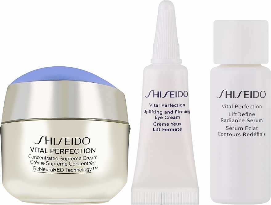 Zestaw - Shiseido Vital Perfection Supreme (f/cr/30ml + serum/7ml + eye/cr/3ml) — Zdjęcie N2