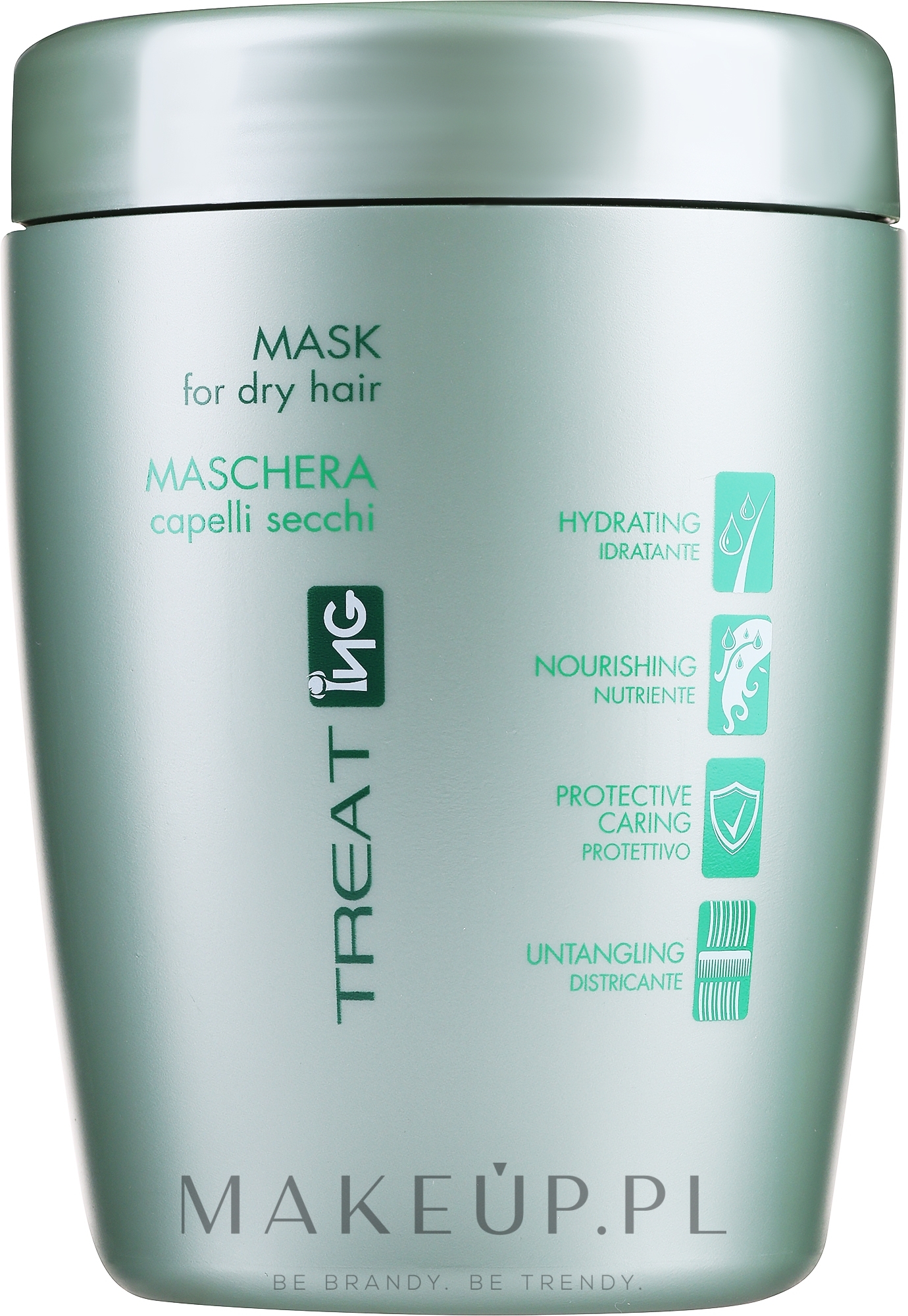 Nawilżająca maska do włosów suchych z kwasem hialuronowym i d-panthenolem - ING Professional Treat Treating Mask For Dry Hair — Zdjęcie 1000 ml