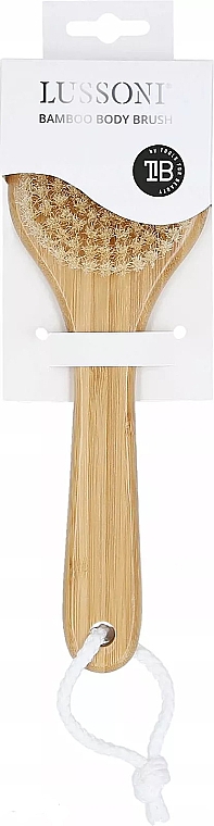 Szczotka do ciała z włosiem dzika - Lussoni Bamboo Natural Body Brush With Handle — Zdjęcie N2
