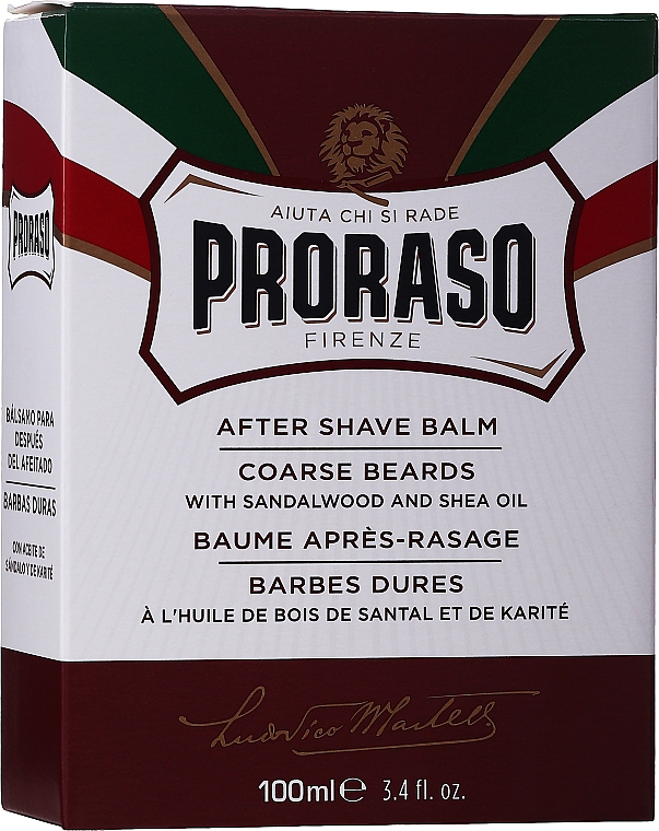 Balsam po goleniu - Proraso After Shave Balm Coarse Beards Sandalwood And Shea Oil — Zdjęcie N2