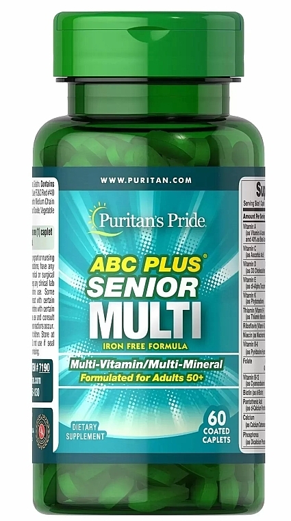 Multiwitaminy i minerały 50+ - Puritan's Pride ABC PLUS Senior Multivitamin — Zdjęcie N2