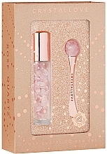 Zestaw - Crystallove Rose Quartz 3D Eye Set Limited Edition (bottle/1 pc + massager/1 pc) — Zdjęcie N2