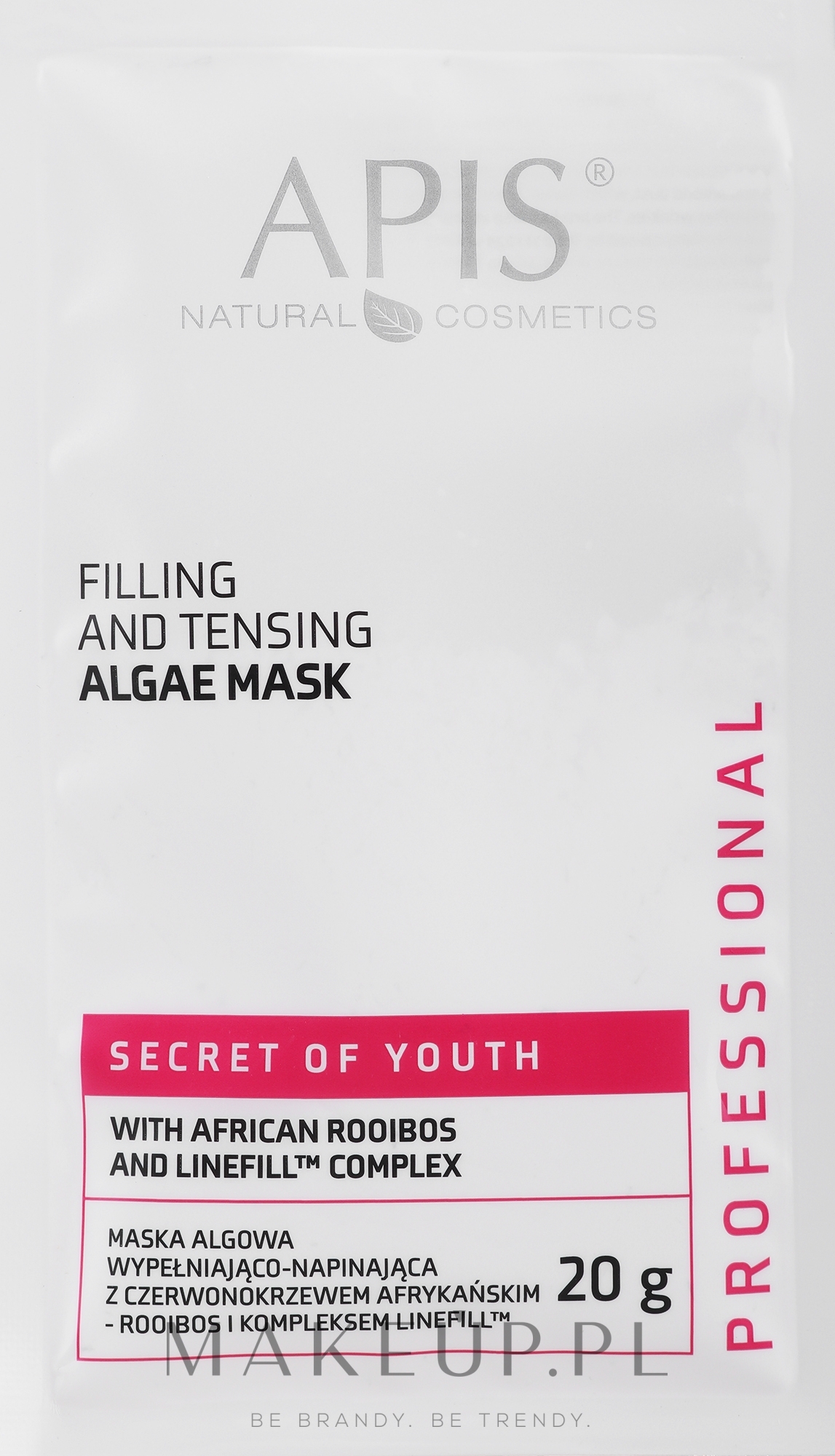 Wypełniająco-napinająca maska algowa z sezamem i kompleksem Linefill - APIS Professional Sekret młodości — Zdjęcie 20 g