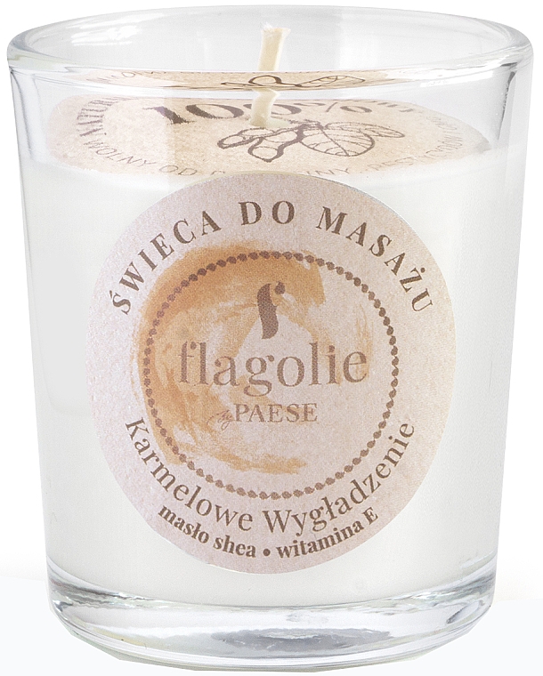 Świeca do masażu w szklance Karmelowe wygładzenie - Flagolie Caramel Smoothing Massage Candle — Zdjęcie N1