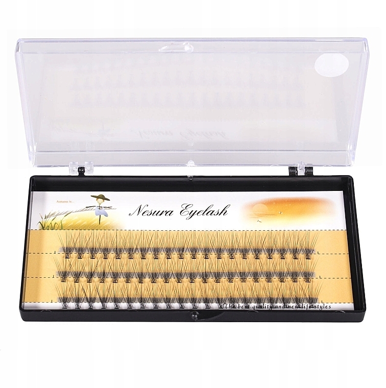 Sztuczne rzęsy C, 9 mm, 60 szt . - Nesura Eyelash Premium — Zdjęcie N3